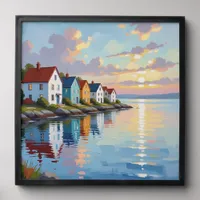 Coastal Themed | Beach Homes on the Bay   Peel And Stick Photo Tile