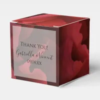 Red Floral Wedding Favor Boxes