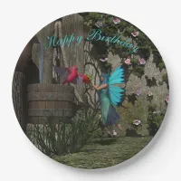 Cute Fairy Feeding a Bird Paper Plates