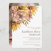 Rustic Sunflower Celebration of Life Invitation