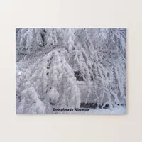 Springtime in Wisconsin Snow Scene Puzzle