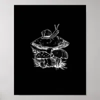 Cottagecore Aesthetic Mushroom Snail Fungi Goblinc Poster