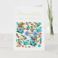 Tropical Birds Floral Thinking of You Card