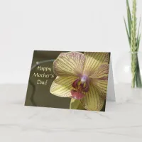 Yellow Orchid Mothers Day Card