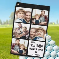 Most Tee-Riffic BONUS DAD 5 Photo Father's Day Golf Towel