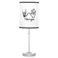 Hands Forming Skeleton Heart Hands Minimal Touch Table Lamp