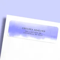 Ombre Purple Watercolor Minimalist Return Address Label