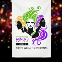 Stylized Colorful Trio of Women IWD 2025 Banner