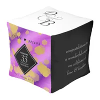 Elegant 33rd Amethyst Wedding Anniversary Pouf