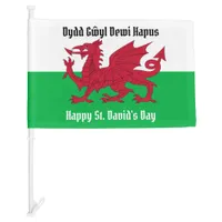 Happy St. David's Day Red Dragon Welsh Flag