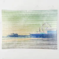 Santa Monica Pier green grey Canvas Trinket Tray