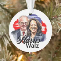 Harris Walz 2024 Presidential Election Ornament