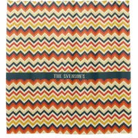 Customizable Chevron Pattern with Retro Color Pale Shower Curtain