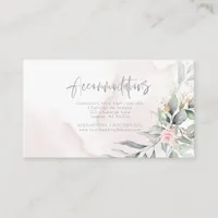 Wedding | Blush Pink Watercolor Floral and Foliage Enclosure Card