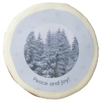 Magical winter forest - christmas party  sugar cookie