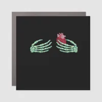 Halloween Skeleton Hands With Heart Classic Car Magnet