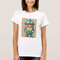 Boba Bubble Tea Kawaii Cute Cartoon T-Shirt