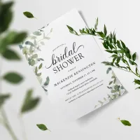 Elegant Eucalyptus Greenery Bridal Shower  Invitation Postcard