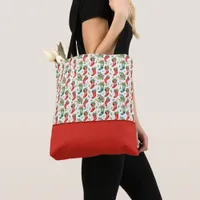 Green and Red Christmas Stockings Color Block Tote Bag