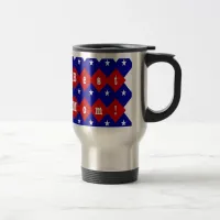 Best Mom in Patriotic Diamond Shape Travel Mug