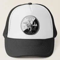 State Quarter of Illinois Reverse Side Faux Trucker Hat