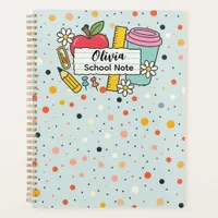 Colorful Dot Back to School Supplies  Planner