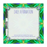 Batik Geo Glow Green+Blue Noticeboard Dry-Erase Board