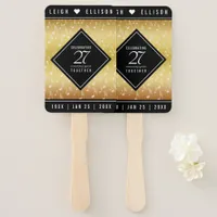 Elegant 27th Music Wedding Anniversary Celebration Hand Fan