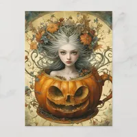 Fairy in a Jack O Lantern Mug Postcard