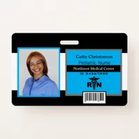 RN Registered Nurse Name Photo Badge Scanner Code