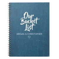 Faux Linen Our Bucket List Couple Keepsake Journal