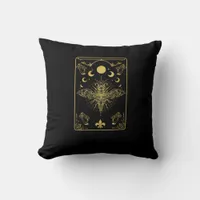 Cottagecore Aesthetic Mushroom Moth Goblincore Aca Throw Pillow