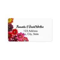 Florals corlorful white return address label