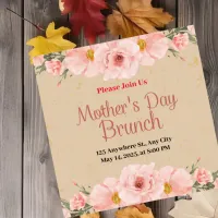 Beige Modern Mother's Day Party Invitation