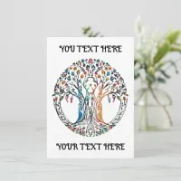 Tree of Life Vivid colored  Invitation