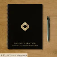 Black Gold Logo Business Notebook