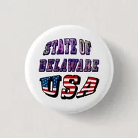 State of Delaware USA Photo & Flag Text Button