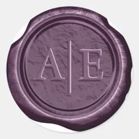Wax Seal Wedding Accent Initials Plum D867