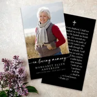 Modern Photo Cross Funeral Prayer Card