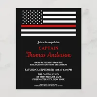 Budget Firefighter Retirement Invitations