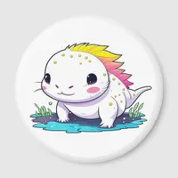 Cute Kawaii Axolotl Illustration Magnet