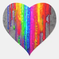 LGBTQIA+ Pride Rainbow Heart Sticker