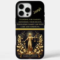 Lady Justice Symbolizes Law and Family Rights iPhone 16 Pro Max Case