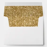 White and Gold Glitter Envelope