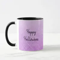 Happy Halloween Purple Black Widow Spider Mug