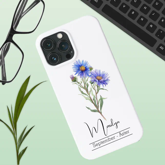 Birth Month Flower September Aster iPhone 13 Pro Max Case