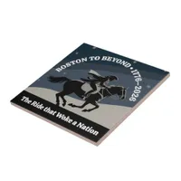 Boston to Beyond 1776–2026 Midnight Rider Art Ceramic Tile
