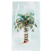 Palm Tree Holiday Coastal Christmas Small Gift Bag