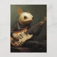 Fun Musical Fish Playing Guitar Postcard