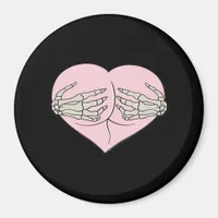 Heart Butt Hug Skeleton Hands Classic Look Magnet